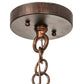 Meyda Lighting Fulton Lake Charles 14" 3-Light Rokusho Pendant Light With Clear Seeded Shade Glass