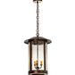 Meyda Lighting Fulton Lake Charles 14" 3-Light Rokusho Pendant Light With Clear Seeded Shade Glass