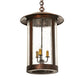 Meyda Lighting Fulton Lake Charles 14" 3-Light Rokusho Pendant Light With Clear Seeded Shade Glass