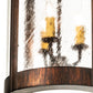 Meyda Lighting Fulton Lake Charles 14" 3-Light Rokusho Pendant Light With Clear Seeded Shade Glass