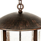 Meyda Lighting Fulton Lake Charles 14" 3-Light Rokusho Pendant Light With Clear Seeded Shade Glass