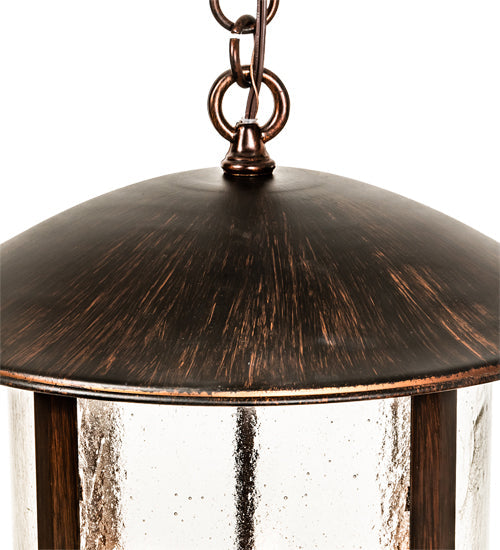 Meyda Lighting Fulton Lake Charles 14" 3-Light Rokusho Pendant Light With Clear Seeded Shade Glass