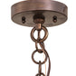 Meyda Lighting Fulton Lake Charles 14" 4-Light Vintage Copper Pendant Light With Clear Seeded Shade Glass