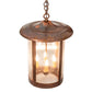 Meyda Lighting Fulton Lake Charles 14" 4-Light Vintage Copper Pendant Light With Clear Seeeded Shade Glass
