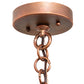 Meyda Lighting Fulton Lake Charles 14" 4-Light Vintage Copper Pendant Light With Clear Seeeded Shade Glass