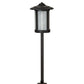 Meyda Lighting Fulton Prime 21" Craftsman Brown Outdoor Landscape Fixture With White Shade Glass