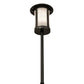 Meyda Lighting Fulton Prime 21" Craftsman Brown Outdoor Landscape Fixture With White Shade Glass