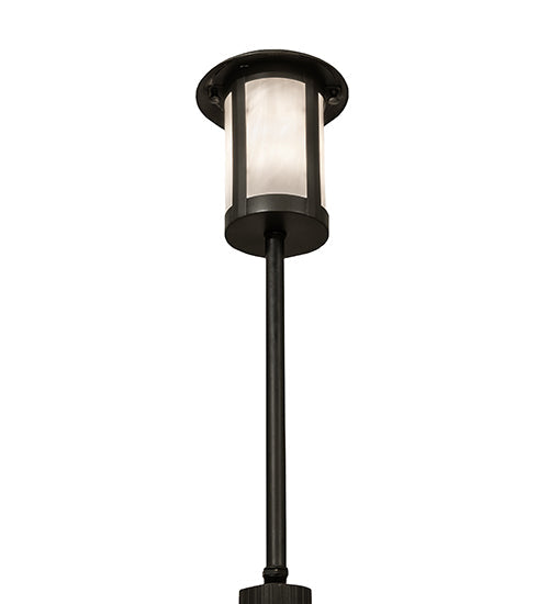 Meyda Lighting Fulton Prime 21" Craftsman Brown Outdoor Landscape Fixture With White Shade Glass