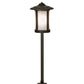 Meyda Lighting Fulton Prime 21" Craftsman Brown Outdoor Landscape Fixture With White Shade Glass
