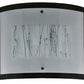 Meyda Lighting Fused Glass 24" 3-Light Mirror Black Twigs Wall Sconce With White & Black Twigs Shade Glass