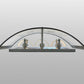 Meyda Lighting Fused Glass 24" 3-Light Mirror Black Twigs Wall Sconce With White & Black Twigs Shade Glass