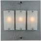 Meyda Lighting Fused Glass 24" 3-Light Mirror Black Twigs Wall Sconce With White & Black Twigs Shade Glass