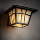 Meyda Lighting Gable 231454 10" Craftsman Brown Wall Sconce With Beige Iridescent Shade Glass