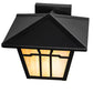 Meyda Lighting Gable 231454 10" Craftsman Brown Wall Sconce With Beige Iridescent Shade Glass