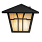 Meyda Lighting Gable 231454 10" Craftsman Brown Wall Sconce With Beige Iridescent Shade Glass