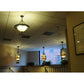 Meyda Lighting Gaetano 23" 7-Light Weathered Bronze Pendant Light With Amber Mica Shade Glass