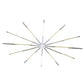 Meyda Lighting Galactica 210" 12-Light 12-Arm LED Brushed Aluminum Pendant Light System