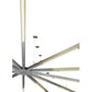 Meyda Lighting Galactica 210" 12-Light 12-Arm LED Brushed Aluminum Pendant Light System