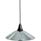 Meyda Lighting Galatia 12" Textured Black Pendant Light With Gray Seeded Mercury Shade Glass
