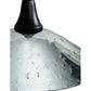 Meyda Lighting Galatia 12" Textured Black Pendant Light With Gray Seeded Mercury Shade Glass