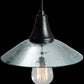 Meyda Lighting Galatia 8" Textured Black Pendant Light With Gray Seeded Mercury Shade Glass