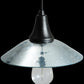 Meyda Lighting Galatia 8" Textured Black Pendant Light With Gray Seeded Mercury Shade Glass