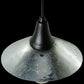Meyda Lighting Galatia 8" Textured Black Pendant Light With Gray Seeded Mercury Shade Glass