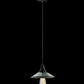 Meyda Lighting Galatia 8" Textured Black Pendant Light With Gray Seeded Mercury Shade Glass