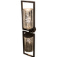 Meyda Lighting Galatia 9" 2-Light Wrought Iron Wall Sconce With Faux Mercury Shade Glass