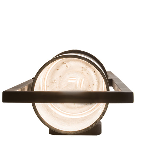 Meyda Lighting Galatia 9" 2-Light Wrought Iron Wall Sconce With Faux Mercury Shade Glass