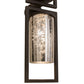 Meyda Lighting Galatia 9" 2-Light Wrought Iron Wall Sconce With Faux Mercury Shade Glass