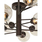 Meyda Lighting Galaxy 64" 15-Light Mahogany Bronze Chandelier With Clear Shade Glass