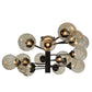 Meyda Lighting Galaxy 64" 15-Light Mahogany Bronze Chandelier With Clear Shade Glass