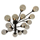 Meyda Lighting Galaxy 64" 15-Light Mahogany Bronze Chandelier With Clear Shade Glass