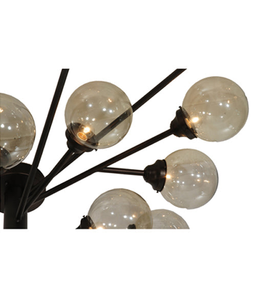 Meyda Lighting Galaxy 64" 15-Light Mahogany Bronze Chandelier With Clear Shade Glass