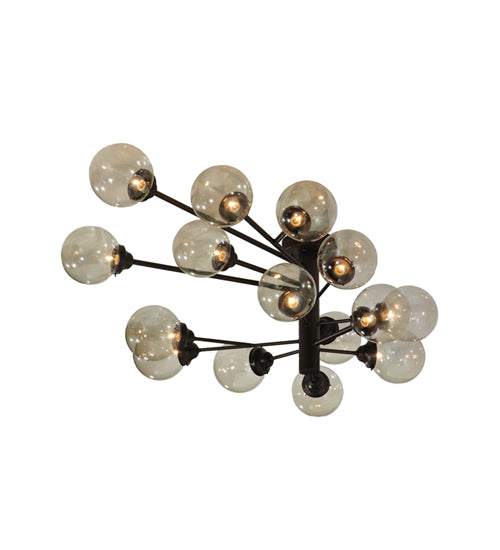 Meyda Lighting Galaxy 64" 15-Light Mahogany Bronze Chandelier With Clear Shade Glass