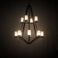 Meyda Lighting Galen 42" 12-Light 2-Tier Timeless Bronze Chandelier With Frosted Clear Statuario Idalight Shade