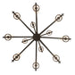 Meyda Lighting Galen 42" 12-Light 2-Tier Timeless Bronze Chandelier With Frosted Clear Statuario Idalight Shade