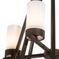 Meyda Lighting Galen 42" 12-Light 2-Tier Timeless Bronze Chandelier With Frosted Clear Statuario Idalight Shade