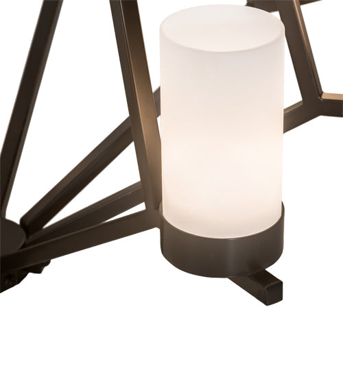 Meyda Lighting Galen 42" 12-Light 2-Tier Timeless Bronze Chandelier With Frosted Clear Statuario Idalight Shade