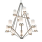 Meyda Lighting Galen 60" 12-Light 2-Tier Nickel Powder Coat Chandelier With Contrail Mist Idalight Shade