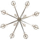 Meyda Lighting Galen 60" 12-Light 2-Tier Nickel Powder Coat Chandelier With Contrail Mist Idalight Shade