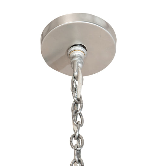 Meyda Lighting Galen 60" 12-Light 2-Tier Nickel Powder Coat Chandelier With Contrail Mist Idalight Shade
