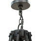 Meyda Lighting Galen 60" 12-Light 2-Tier Smoke Chandelier With Clear Frosted Acrylic Shade