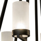 Meyda Lighting Galen 60" 12-Light Blackwash Chandelier With Frosted Clear Contrail Mist Idalight Shade Glass