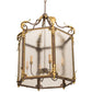 Meyda Lighting Ganser 34" 6-Light Gilded Tobacco & Gold Highlights Lantern Pendant Light With Clear Rainstone Idalight Shade Glass