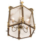 Meyda Lighting Ganser 34" 6-Light Gilded Tobacco & Gold Highlights Lantern Pendant Light With Clear Rainstone Idalight Shade Glass
