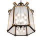 Meyda Lighting Ganser 48" 12-Light Solar Black & Gold Lantern Pendant Light With Clear Seeded Shade Glass