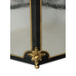 Meyda Lighting Ganser 60" 12-Light Black & Gold Lantern Pendant Light With Clear Seeded Shade Glass