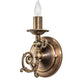 Meyda Lighting Gas Reproduction 252549 5" Antique Brass Wall Sconce